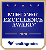 Healthgrades five star patient safety excellence badge 2020