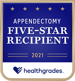 Healthgrades Five-Star Recipient for Treatment of Appendectomy in 2021