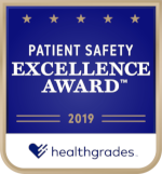 Healthgrades five star patient safety excellence badge 2019